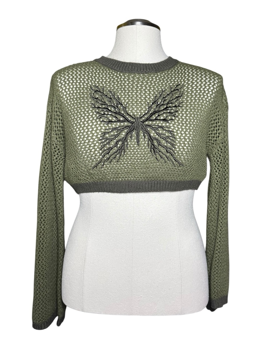 Thorn & Fable Tree Butterfly Knit Sweater